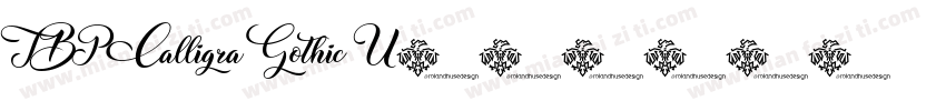 TBP Calligra Gothic U字体转换